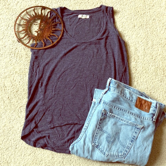 3 for $30: Madewell Flowy Blue Tank! - Picture 1 of 6